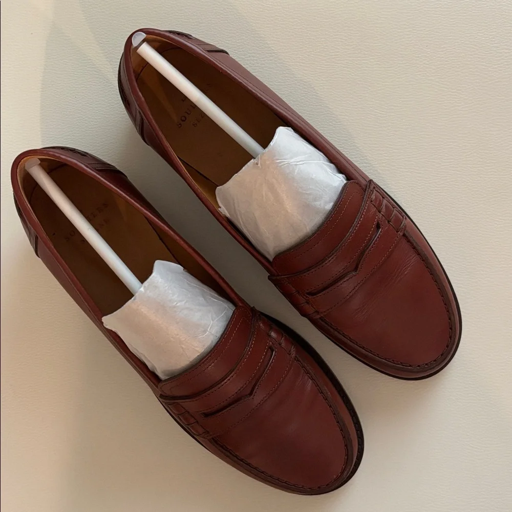 Sezane Chestnut Leather Flats - Picture 4 of 8